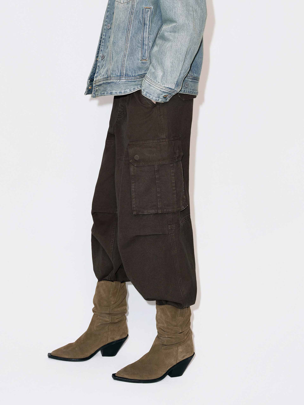 Cotton Blend Cargo Trousers