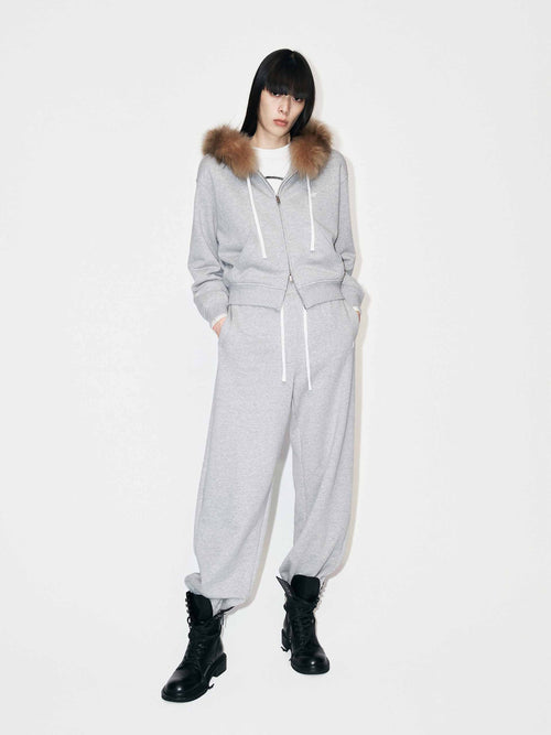 Cotton Drawstring Detail Pants