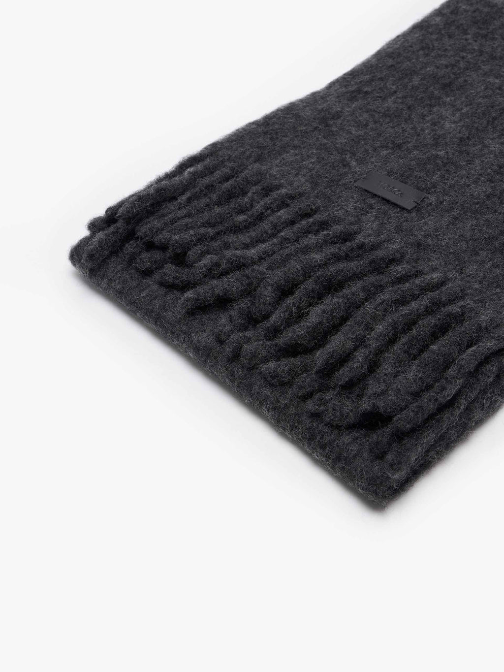 Wool Blend Woven Label Scarf