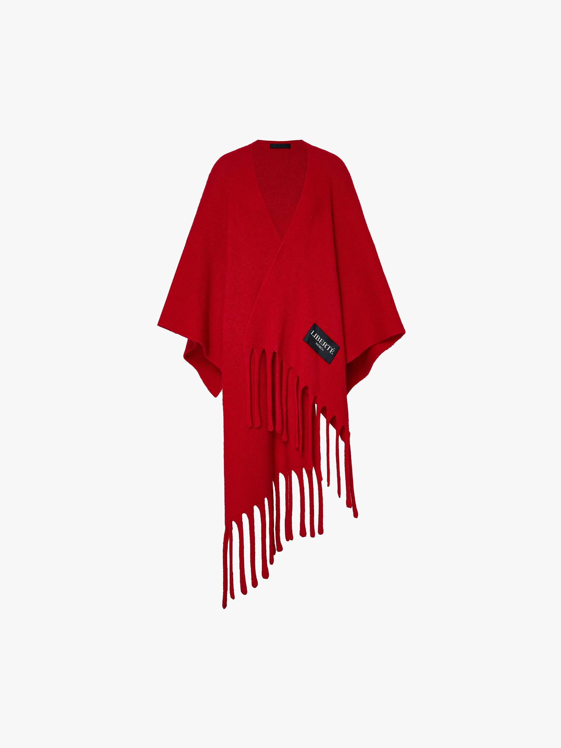 Wool Blend Fringed Scarf