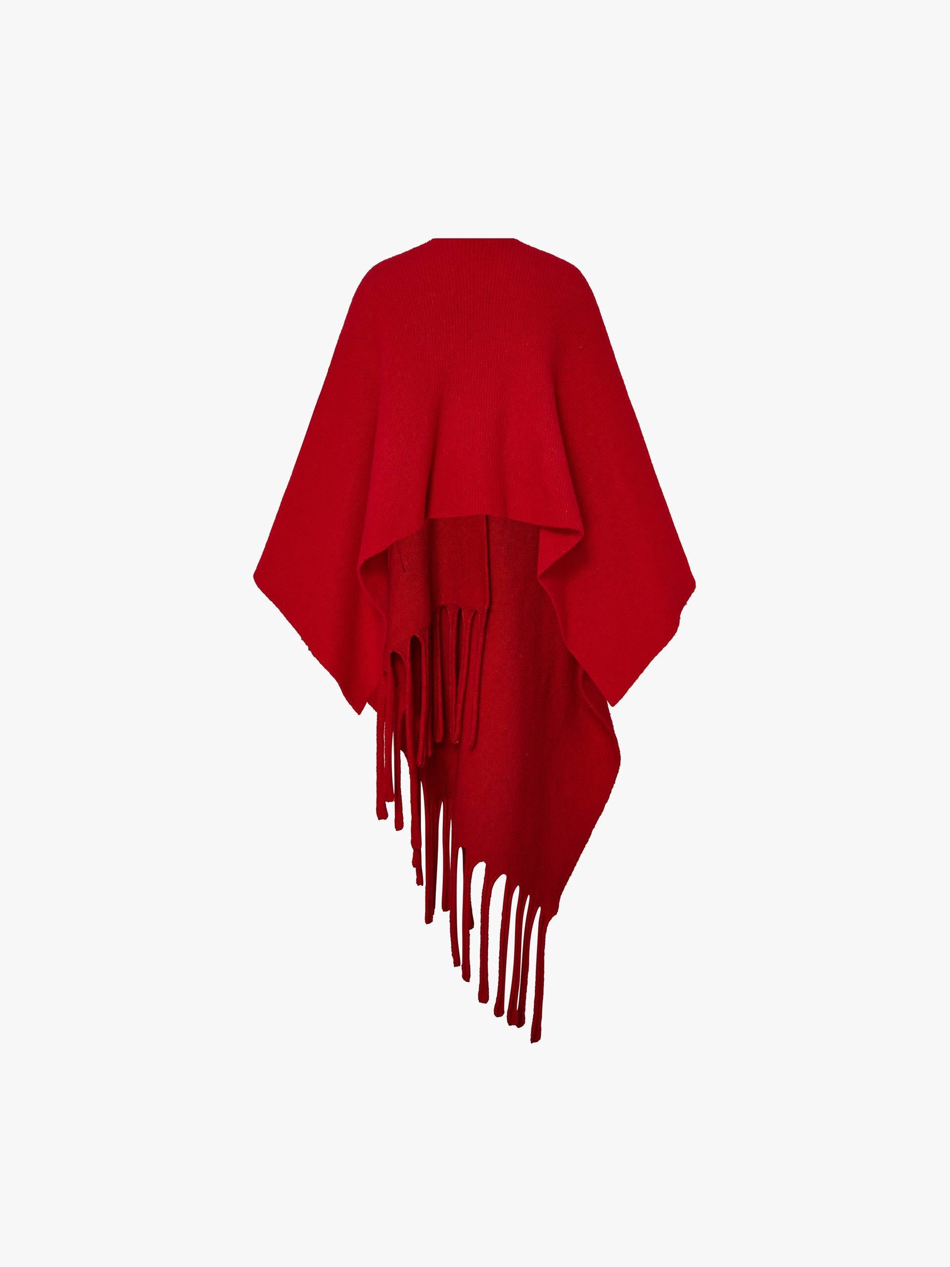 Wool Blend Fringed Scarf