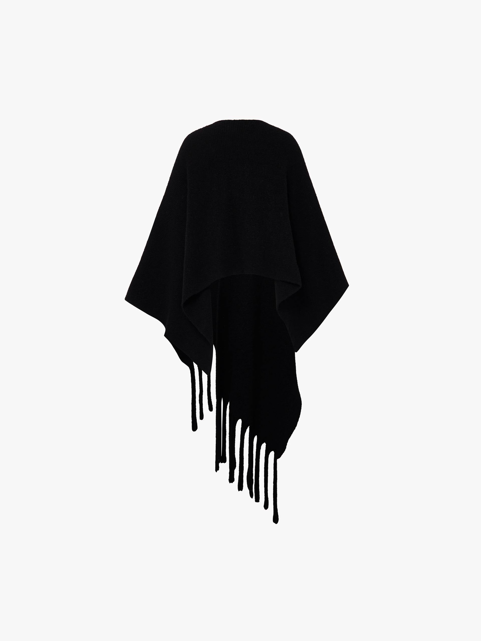 Wool Blend Fringed Scarf