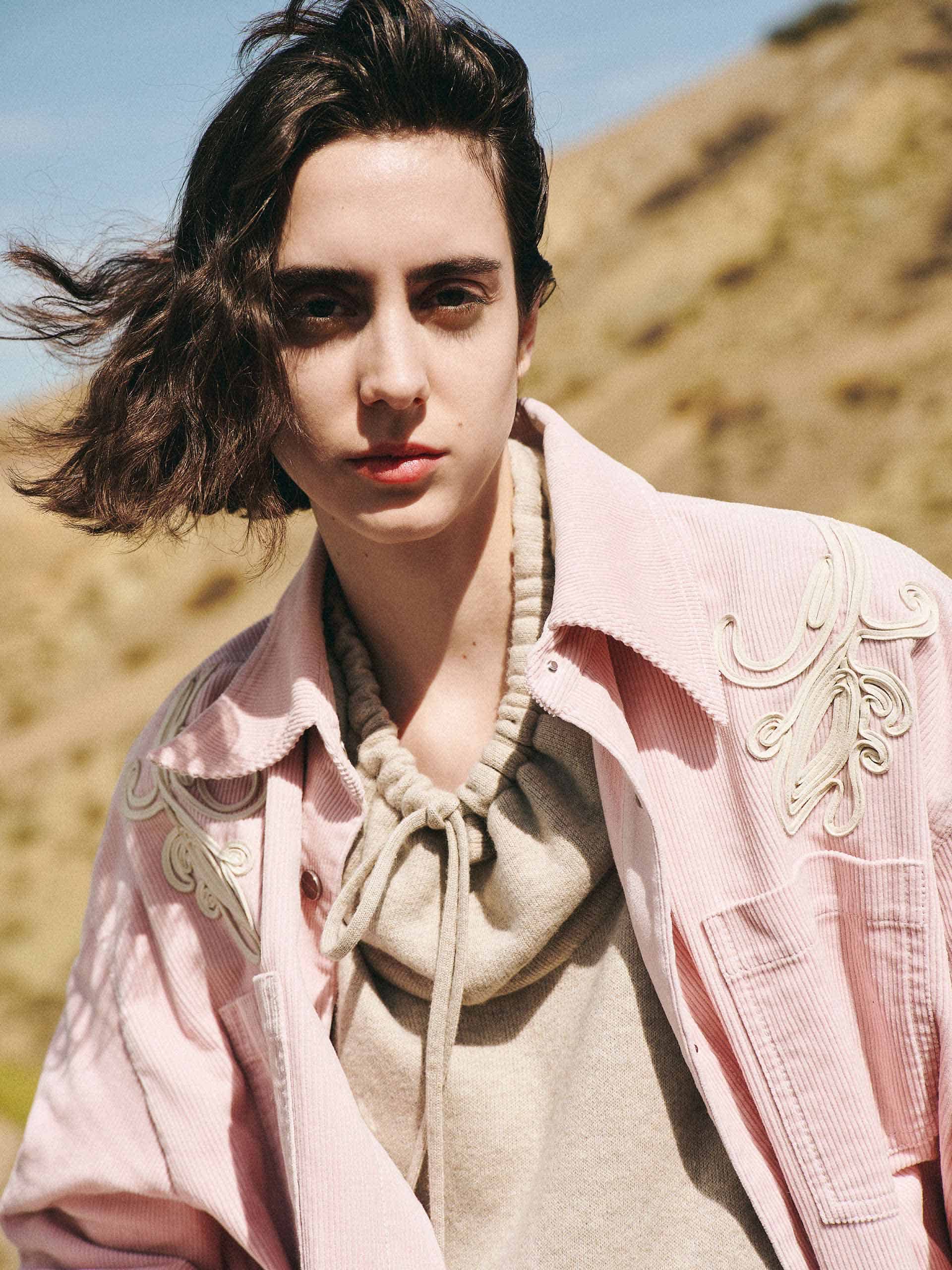 Embroidery Detail Corduroy Shirt