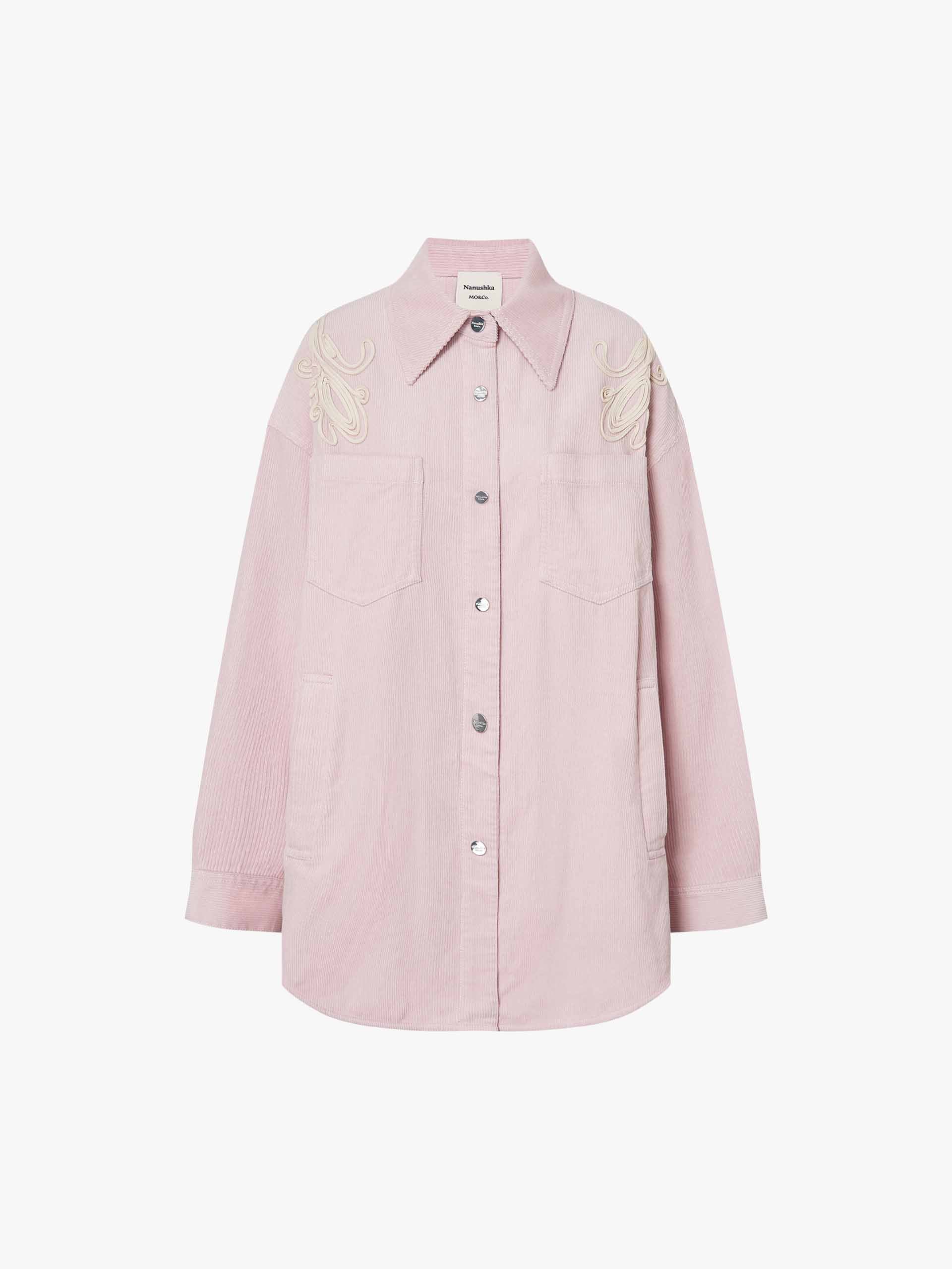 Embroidery Detail Corduroy Shirt