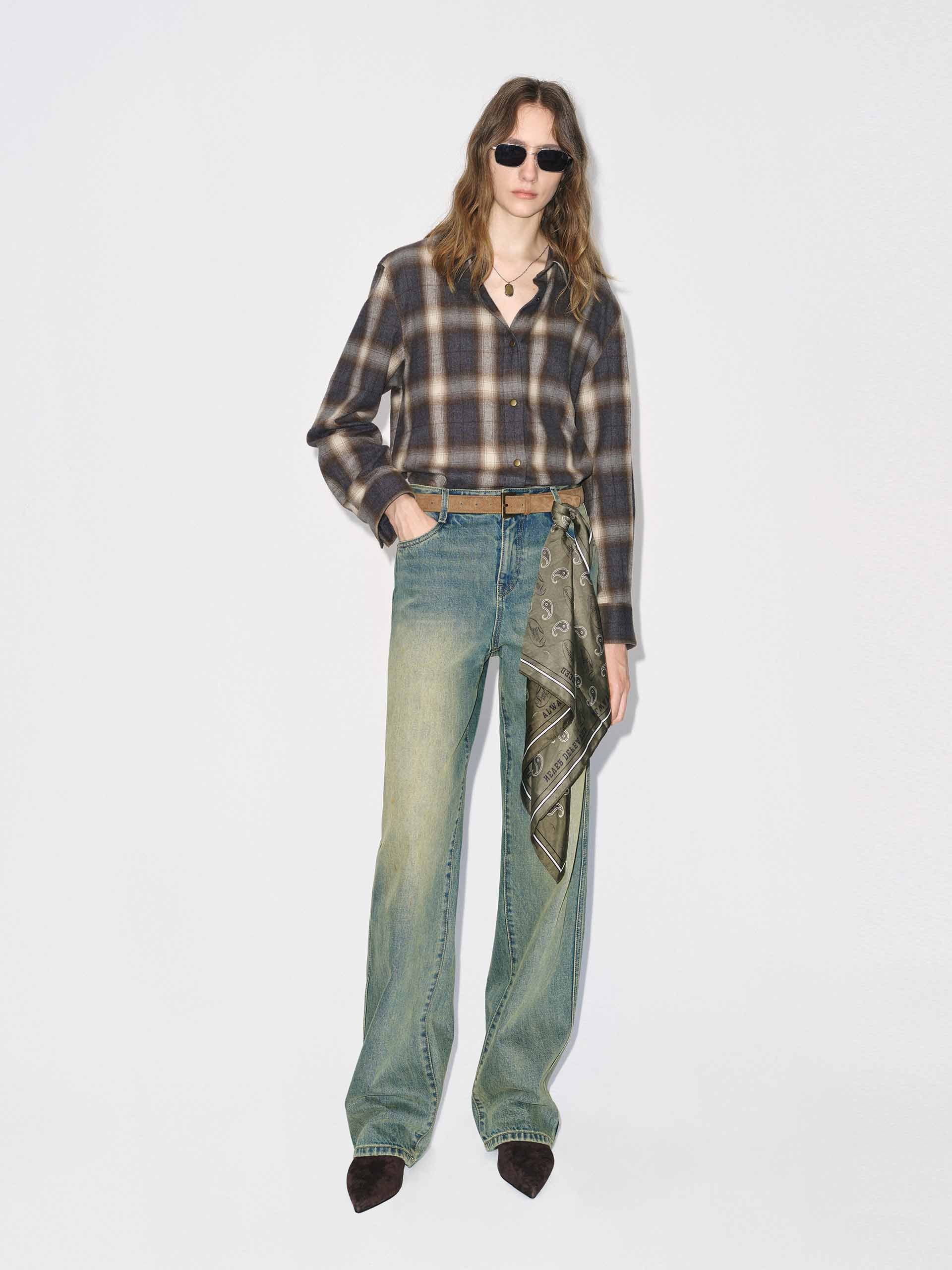 Pure Cotton Plaid Shirt