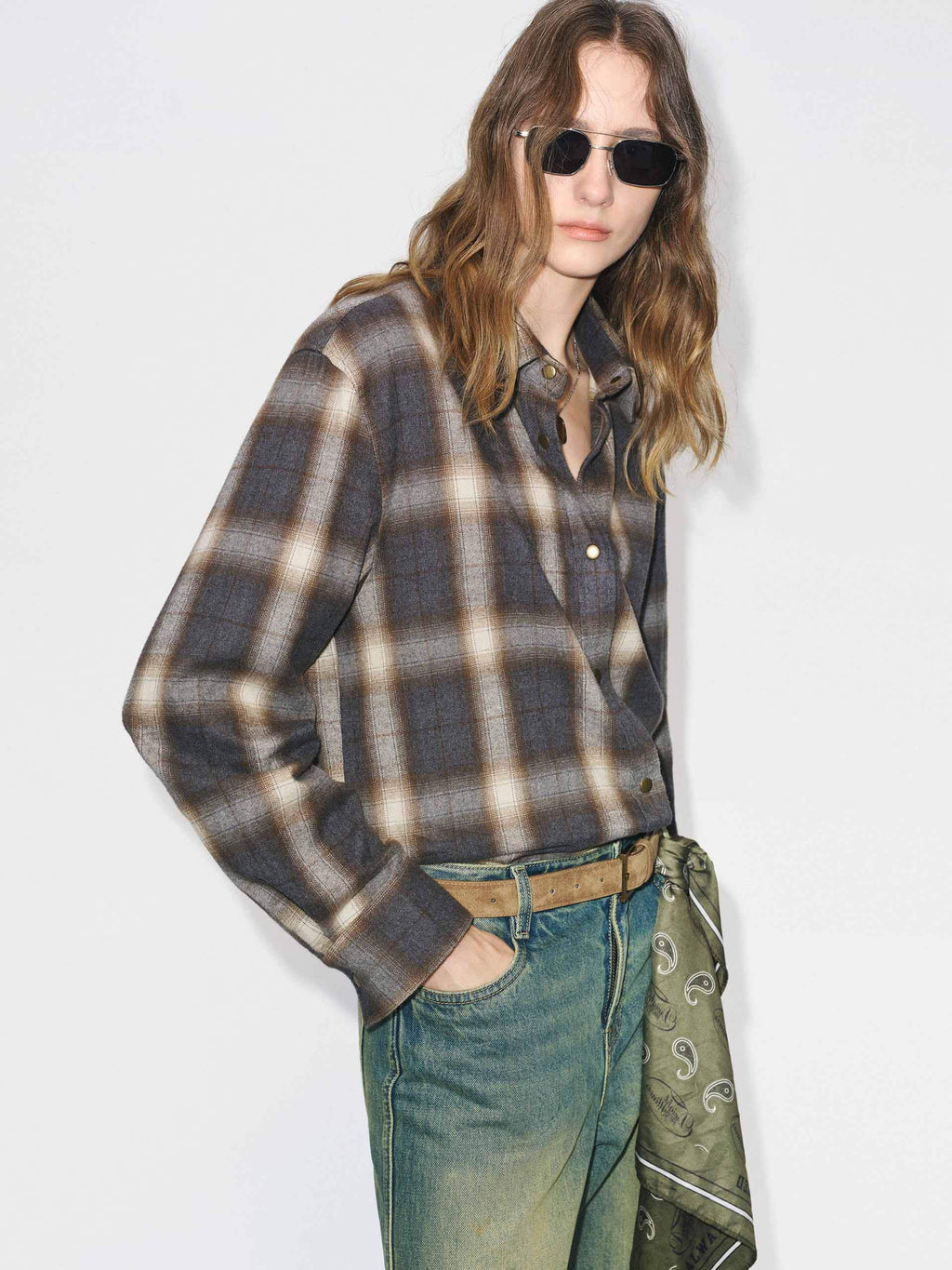 Pure Cotton Plaid Shirt