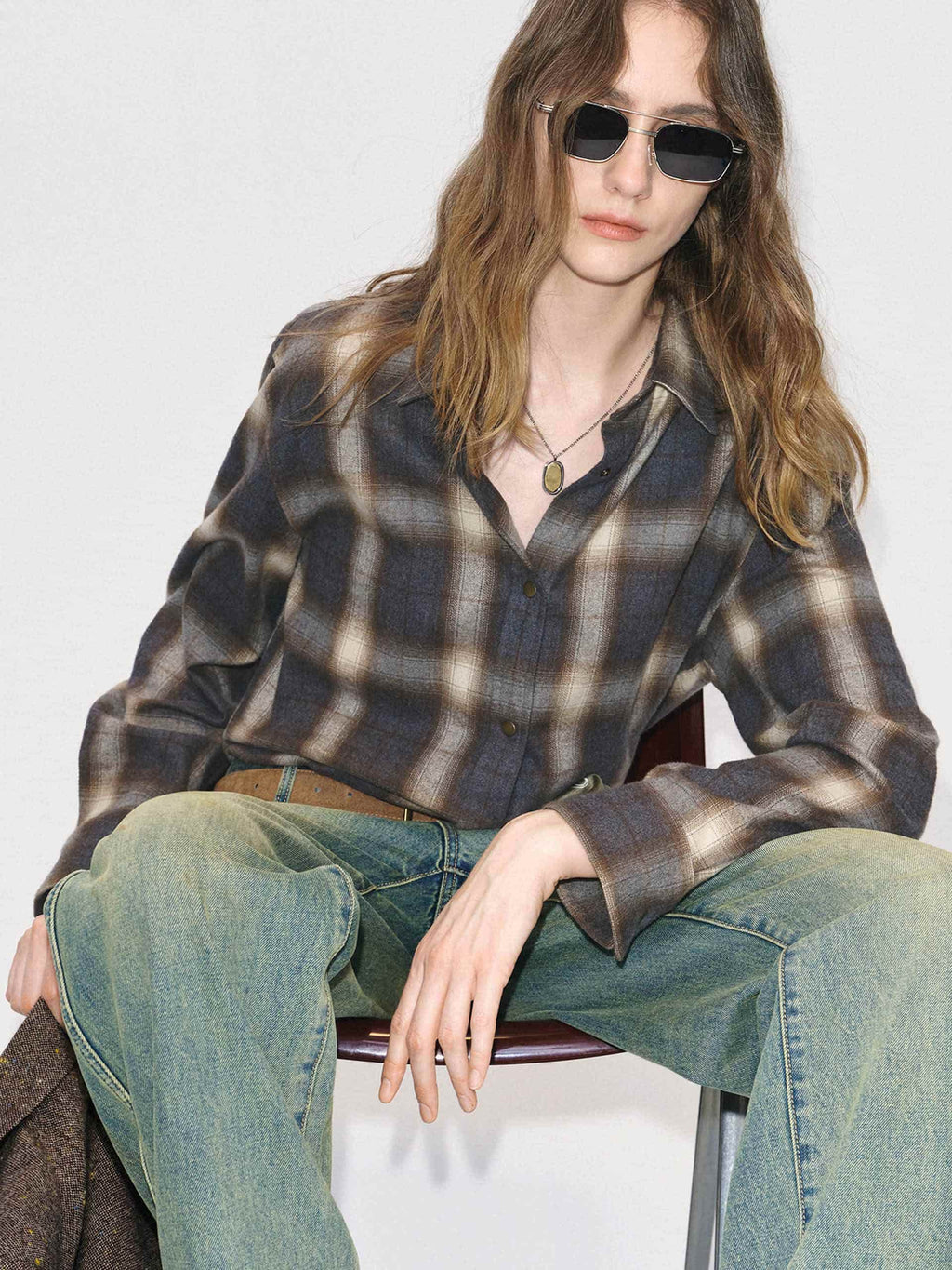 Pure Cotton Plaid Shirt