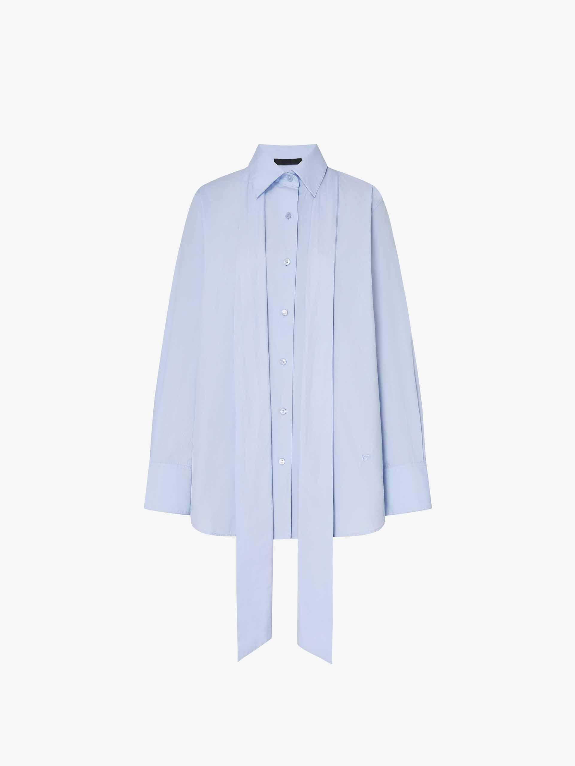 Necktie Detail Cotton Shirt