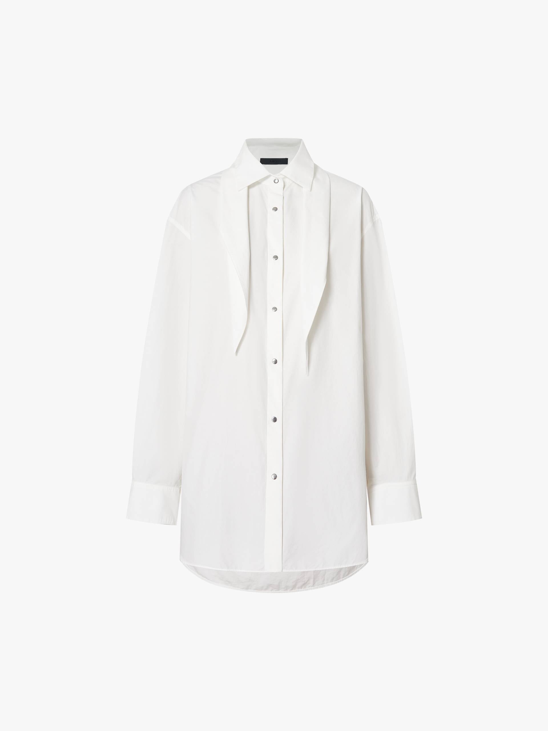Necktie Detail Cotton Shirt