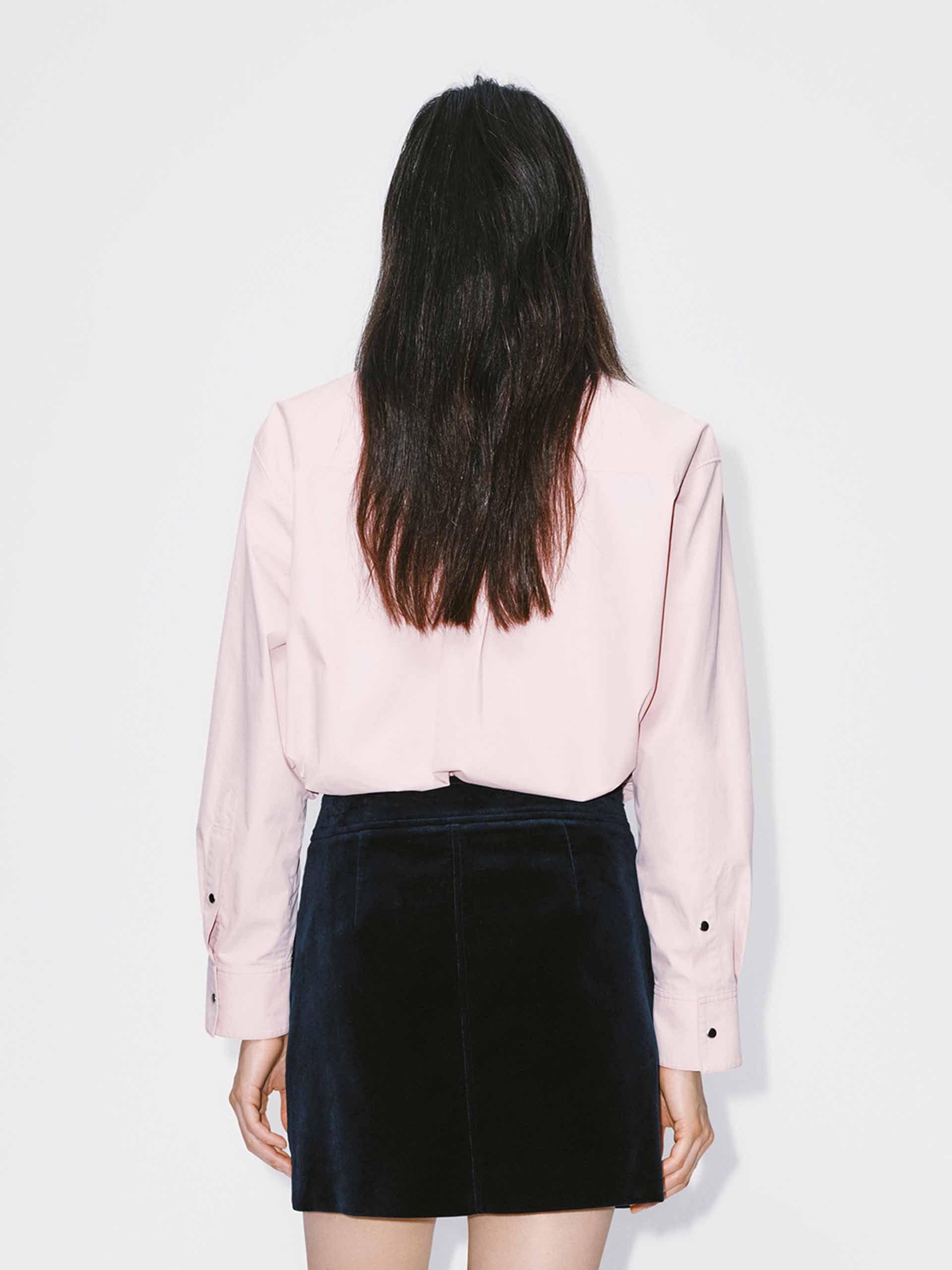 Necktie Detail Cotton Shirt