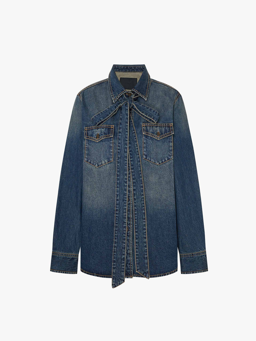 Include Necktie Denim Shirt