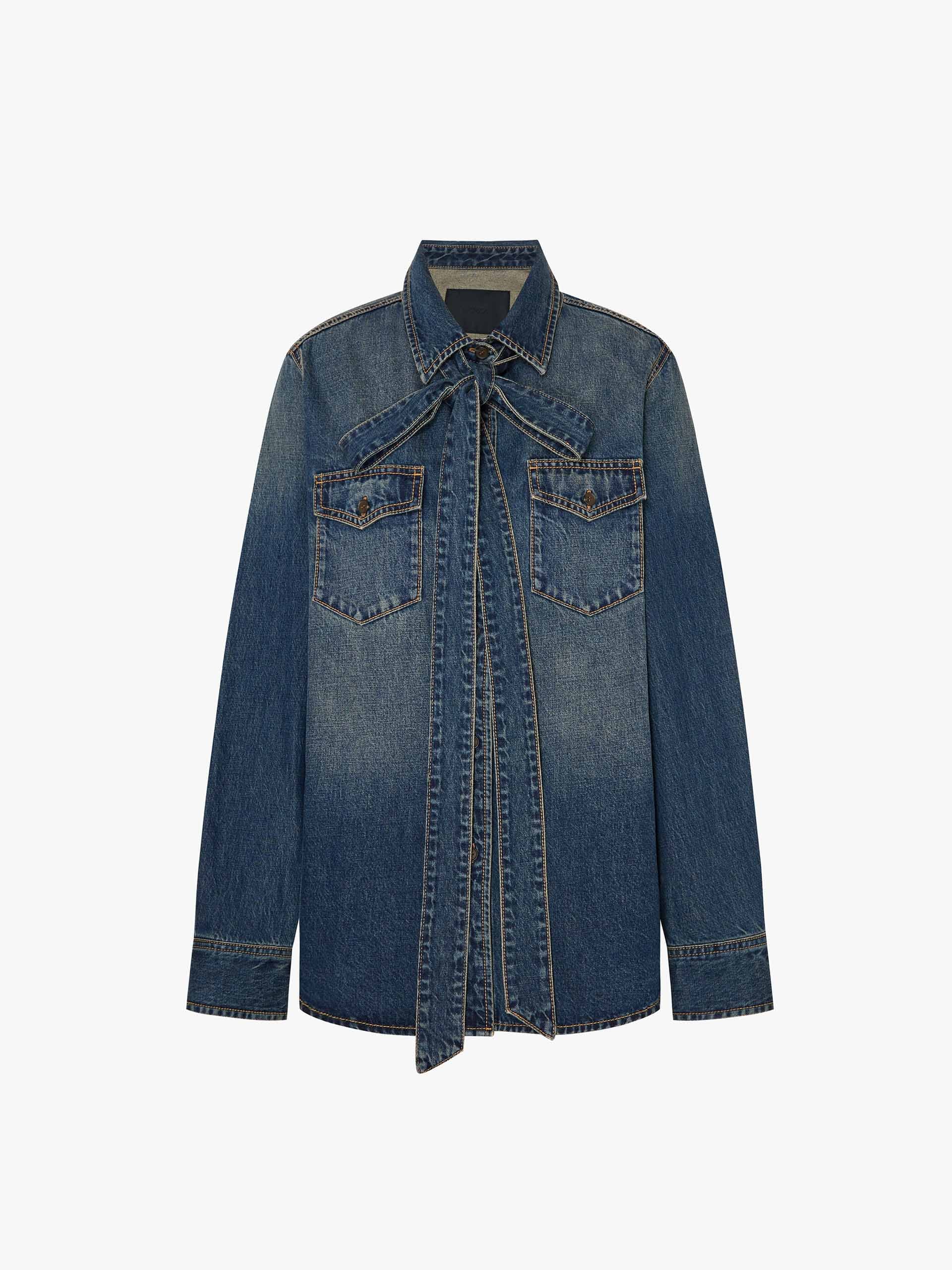Include Necktie Denim Shirt