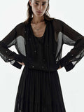 Sequin Semi-transparent Shirt