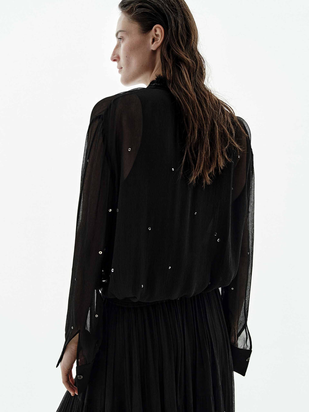 Sequin Semi-transparent Shirt
