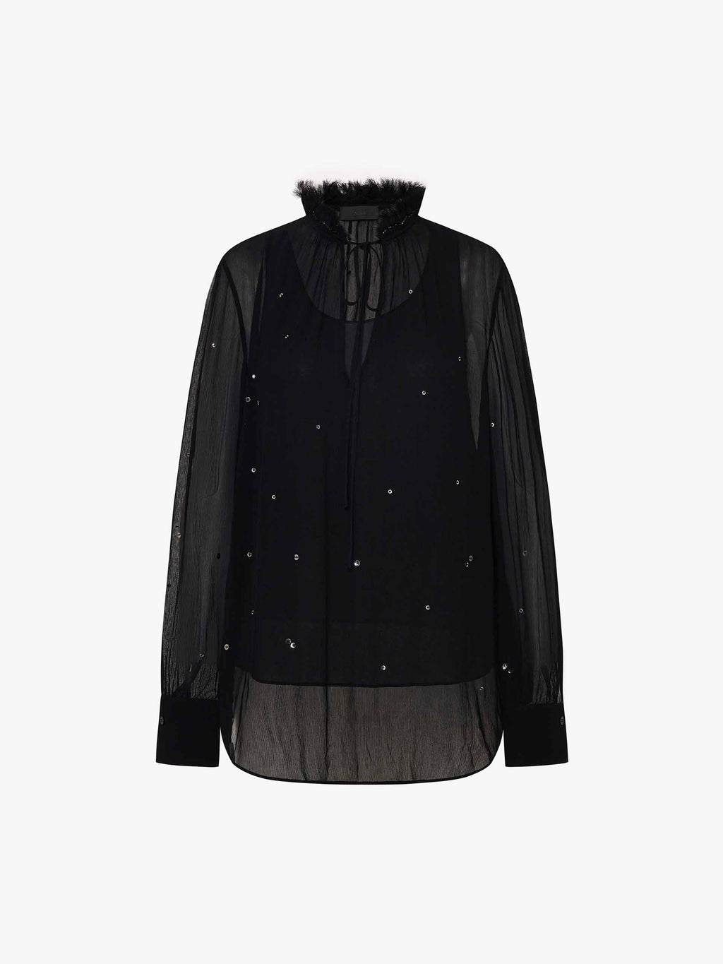 Sequin Semi-transparent Shirt