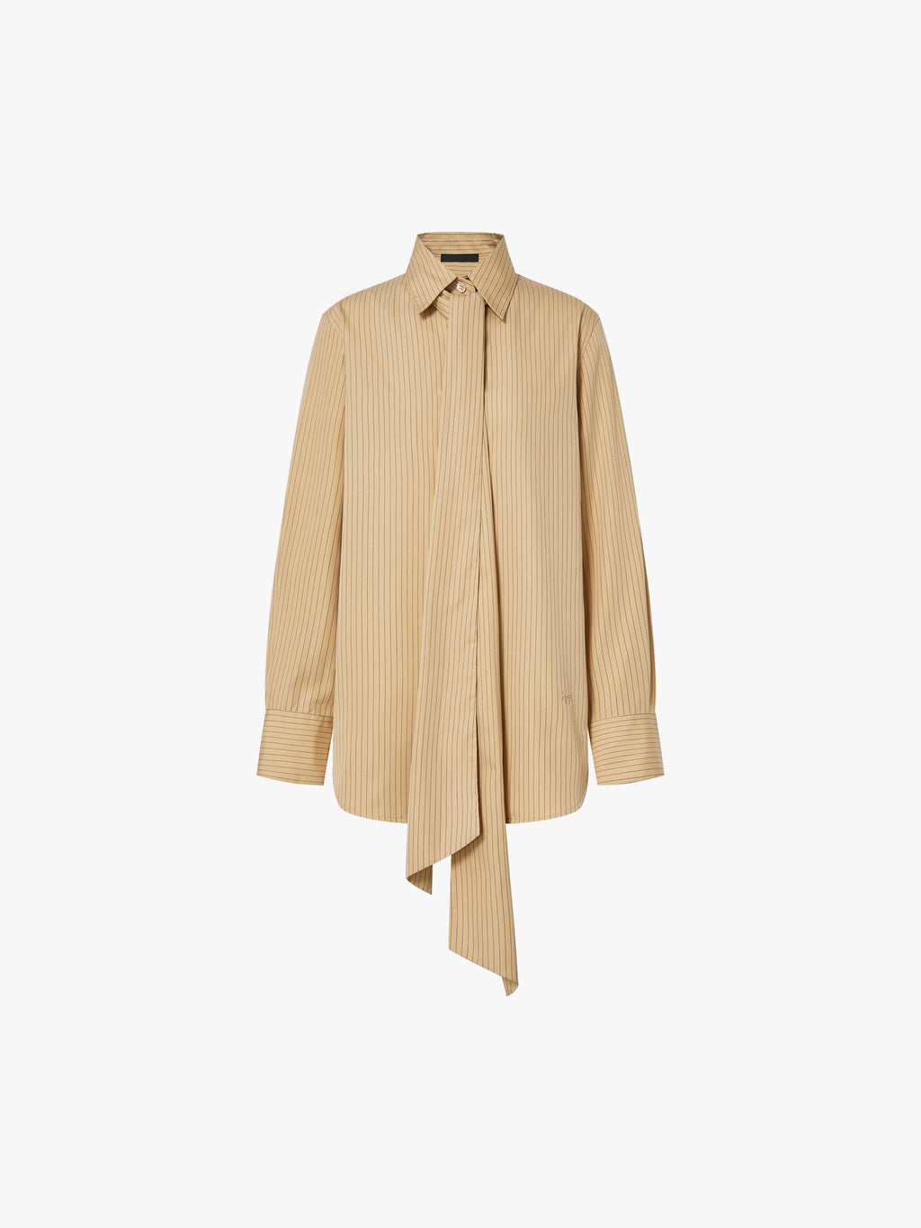 Necktie Detail Striped Shirt