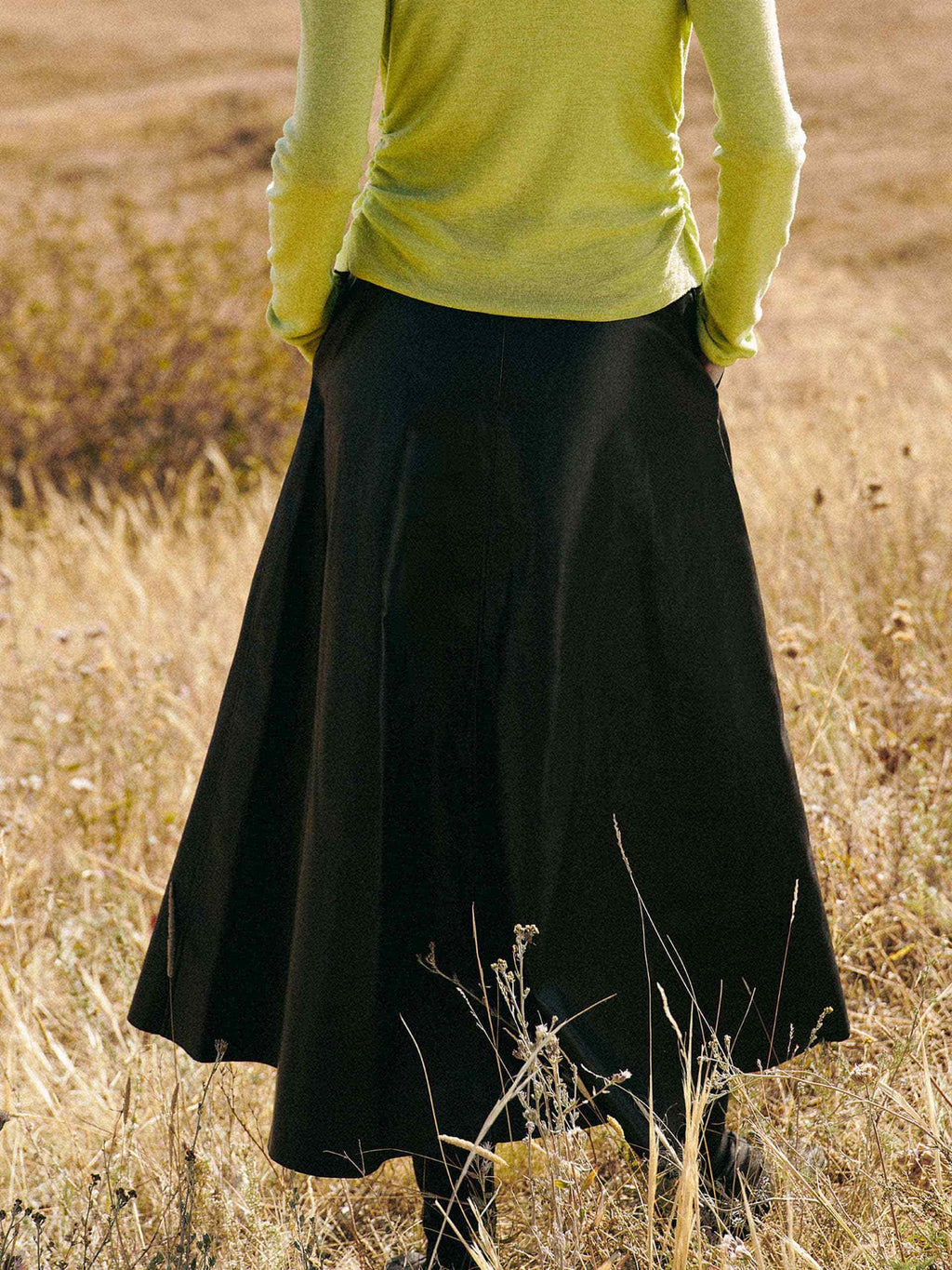 A-line PU Leather Skirt