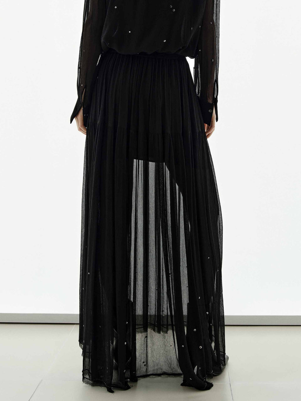 Semi-transparent Sequin Skirt