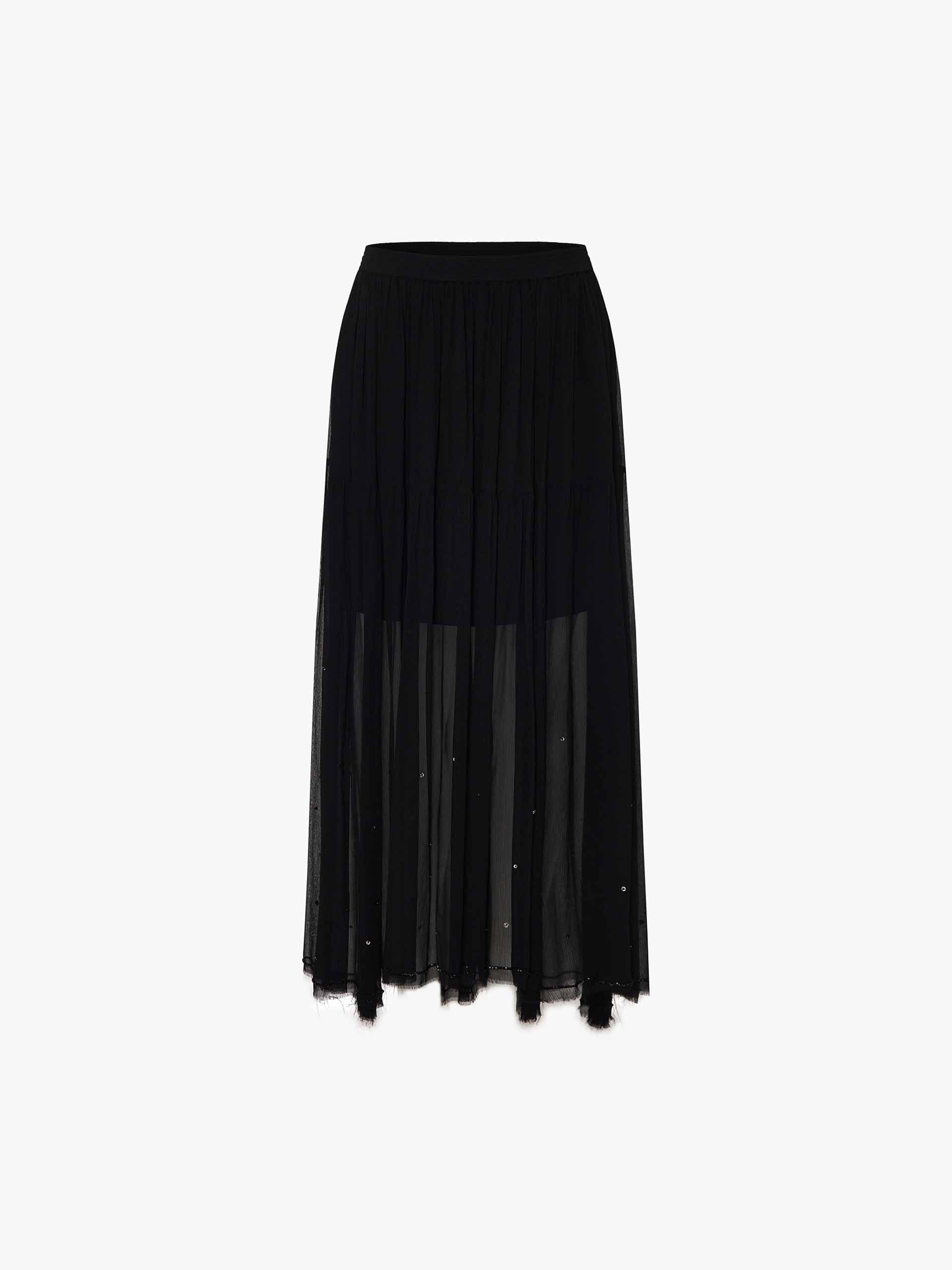 Semi-transparent Sequin Skirt