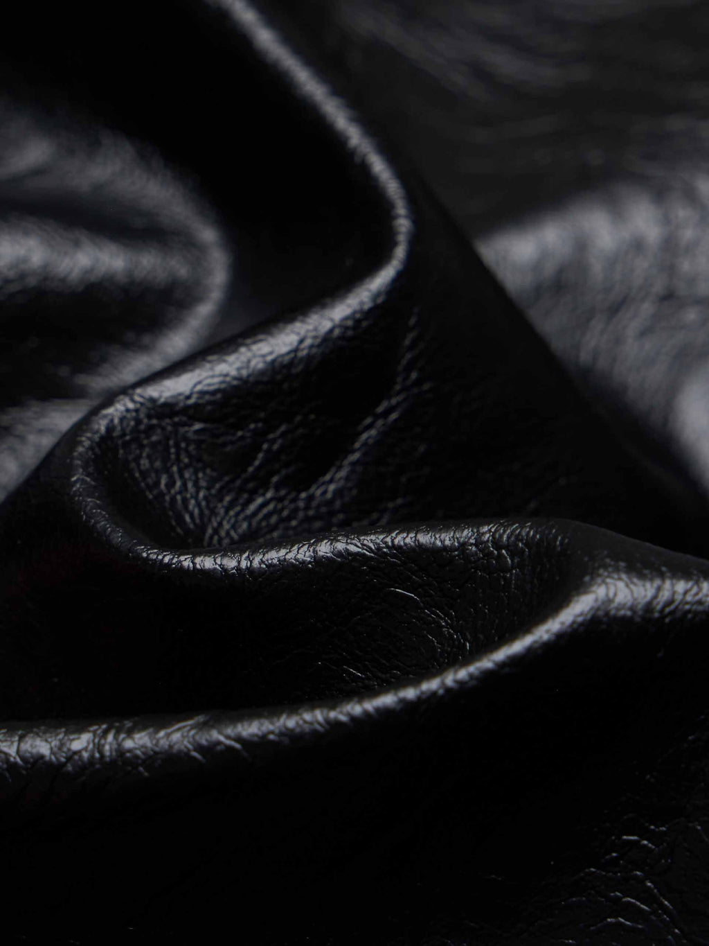 Front Slit Midi Leather Skirt