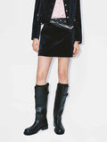 Soft Velvet Mini Skirt