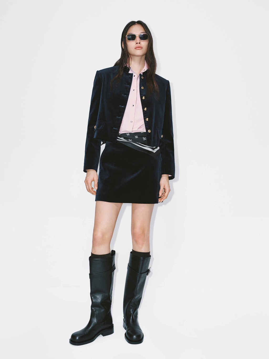 Soft Velvet Mini Skirt