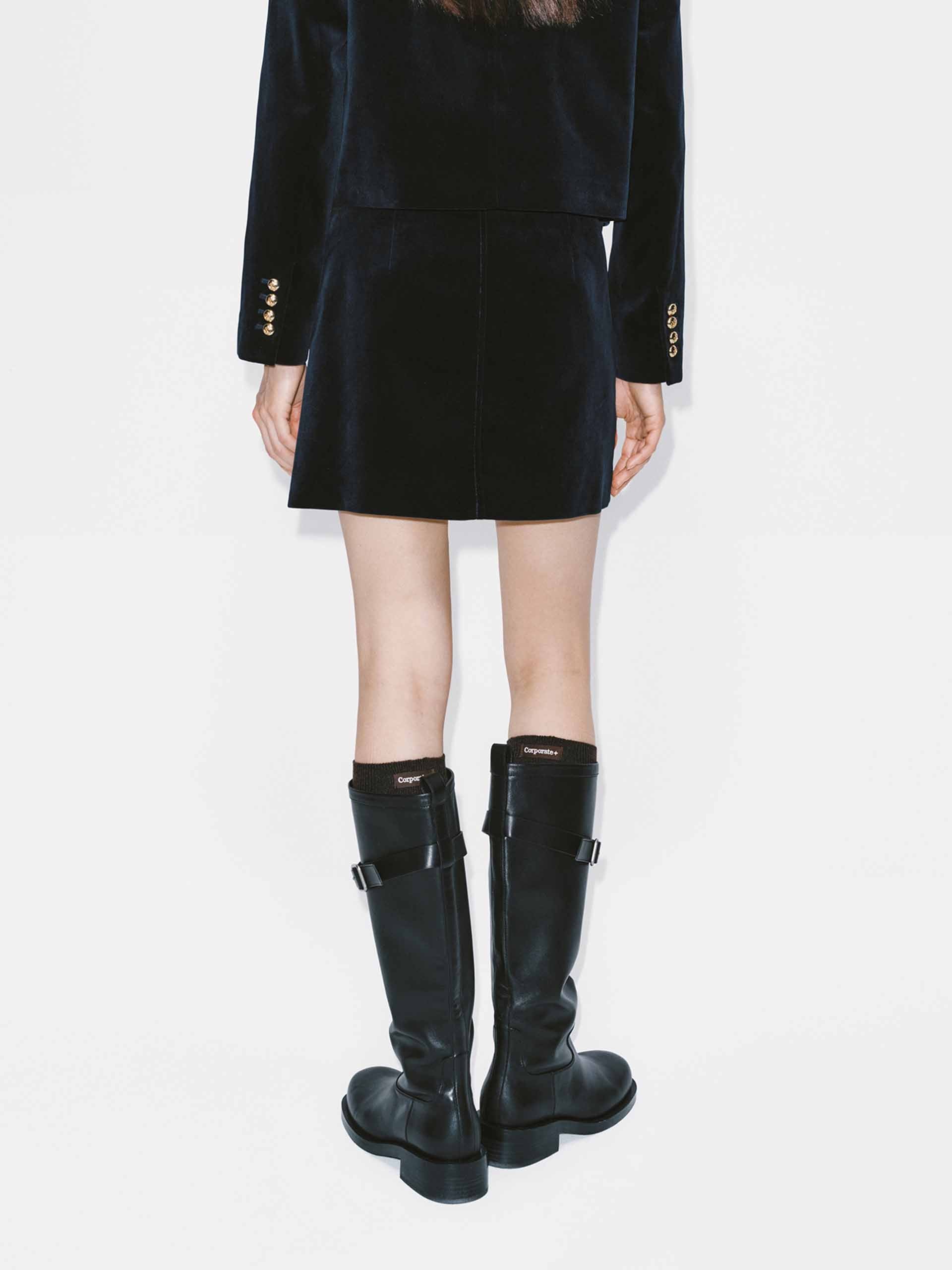 Soft Velvet Mini Skirt