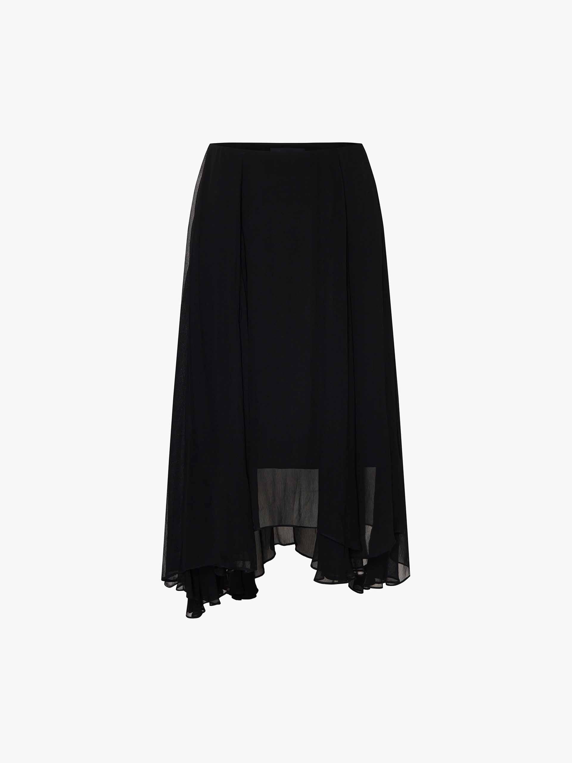 Chiffon Flowy Hem Skirt