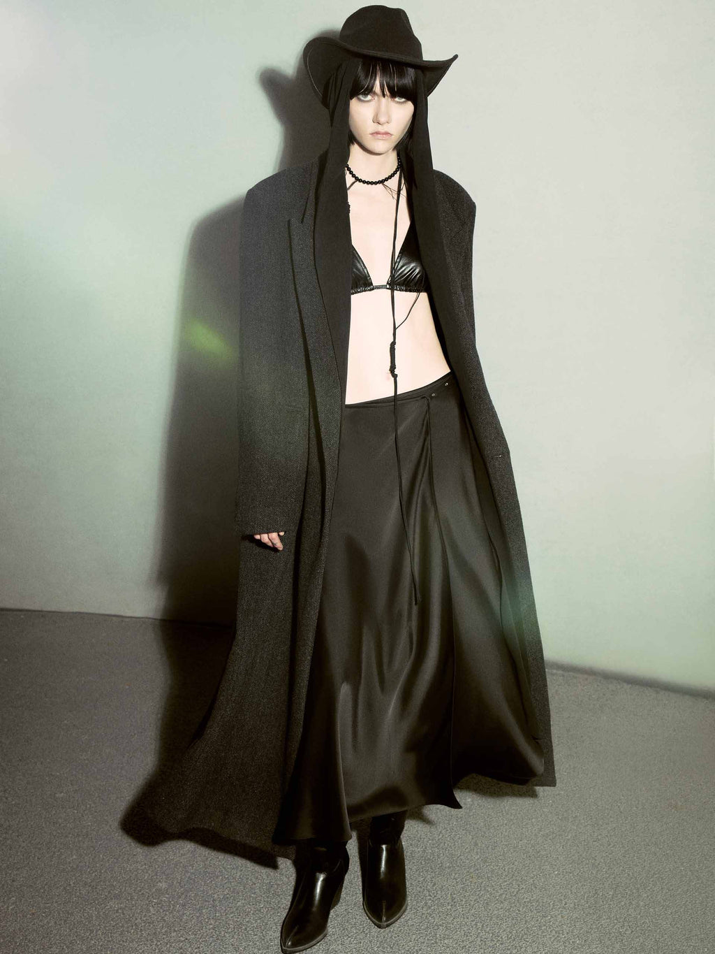 Wrap Silk Blend Skirt