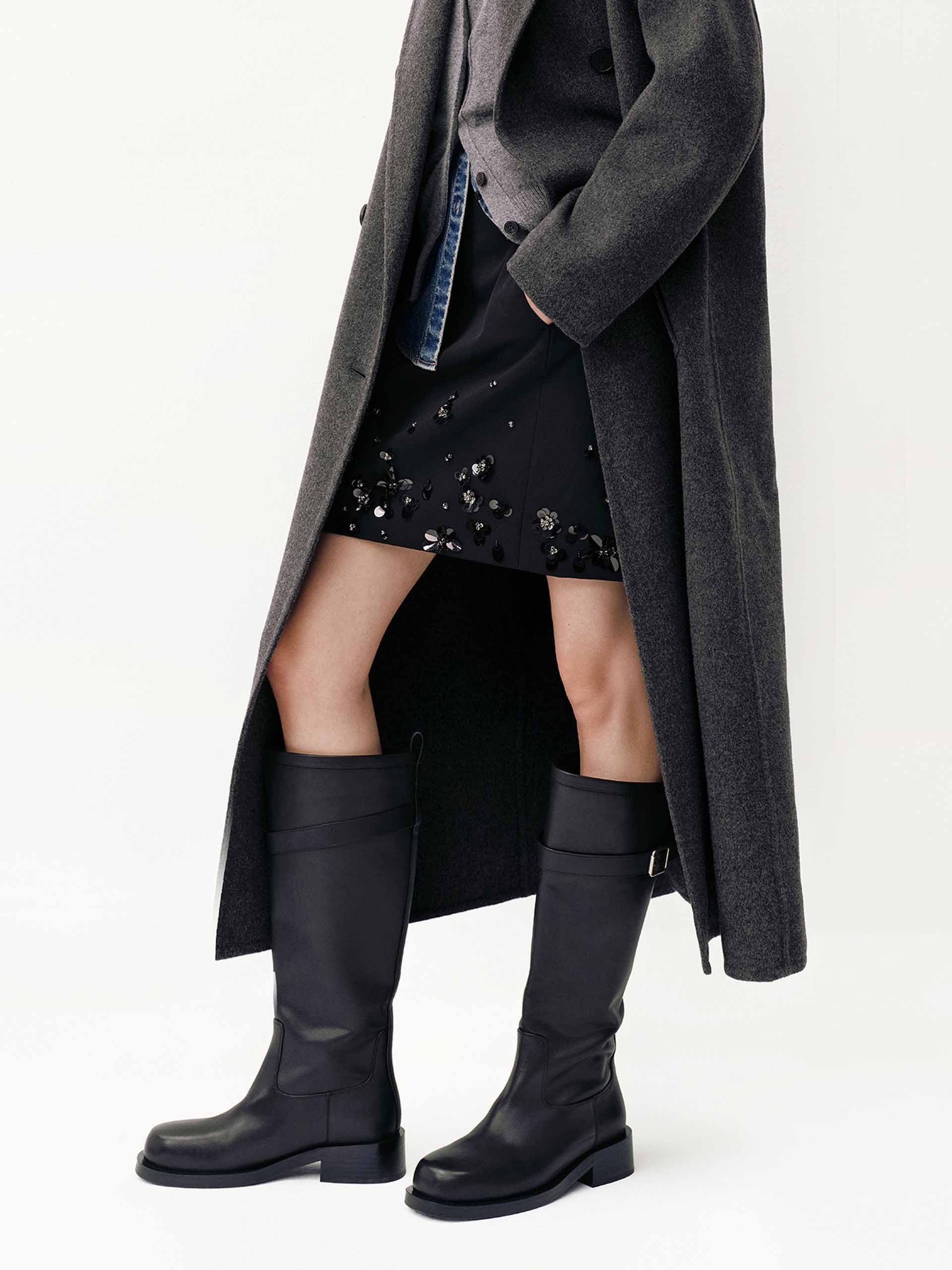 Sequin Hem Mini Skirt