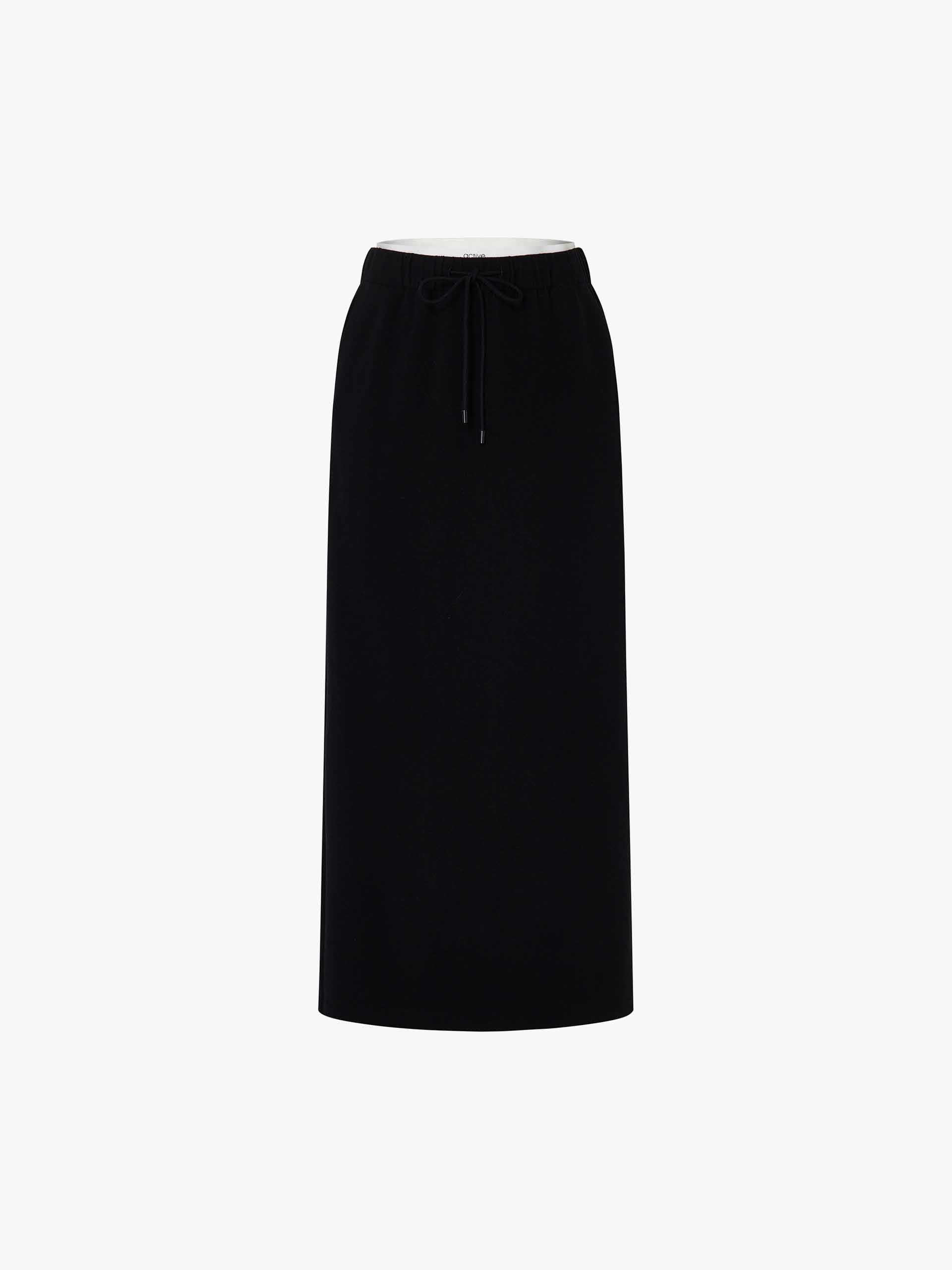 Paneled Waistband Drawstring Skirt