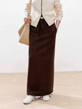 Paneled Waistband Drawstring Skirt