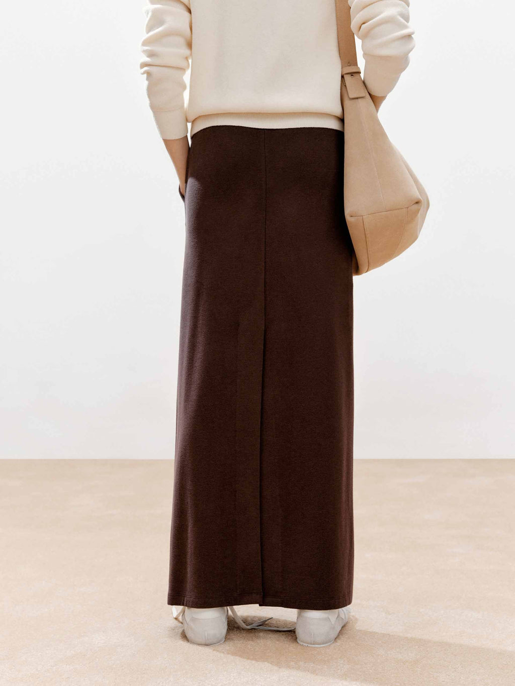 Paneled Waistband Drawstring Skirt
