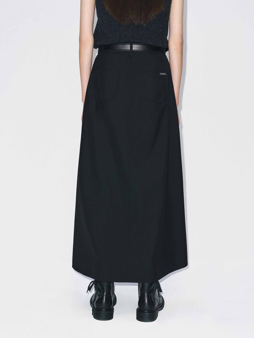 Front Slit Midi Skirt
