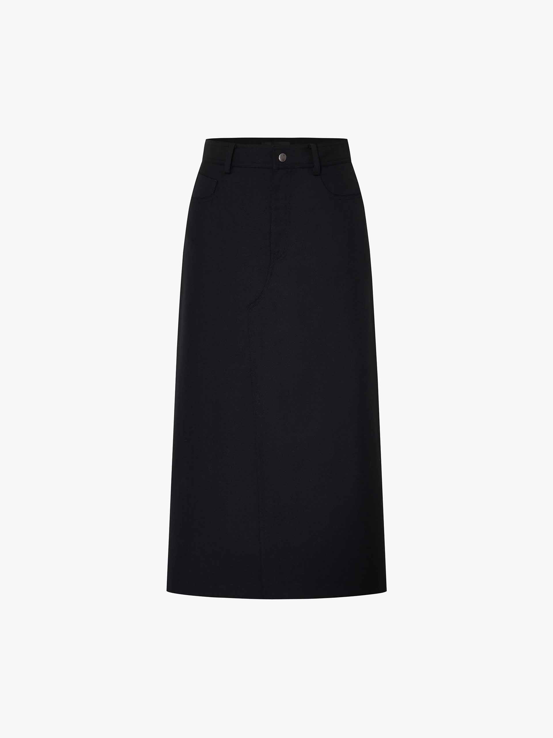 Front Slit Midi Skirt