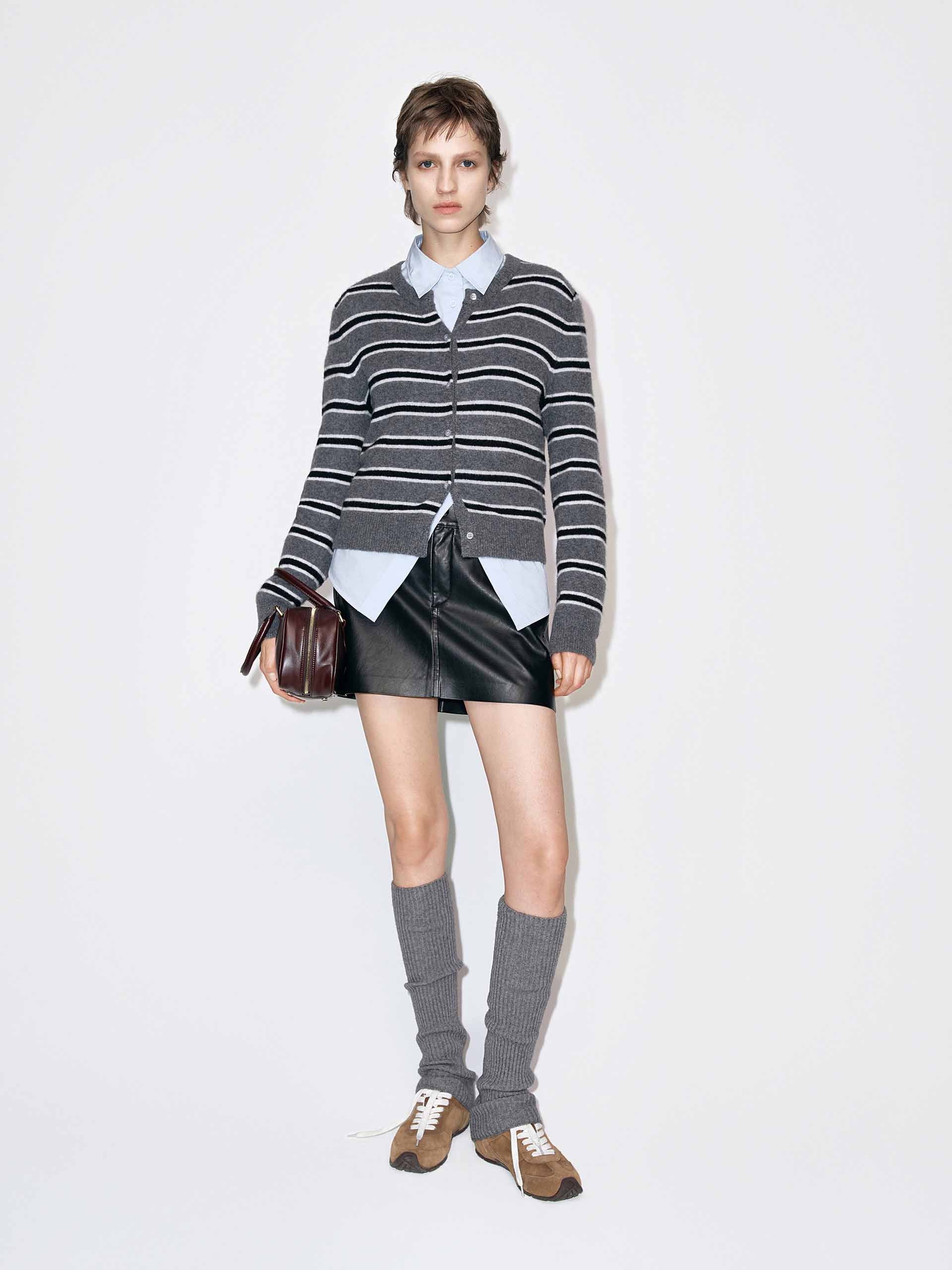Black Mini Leather Skirt