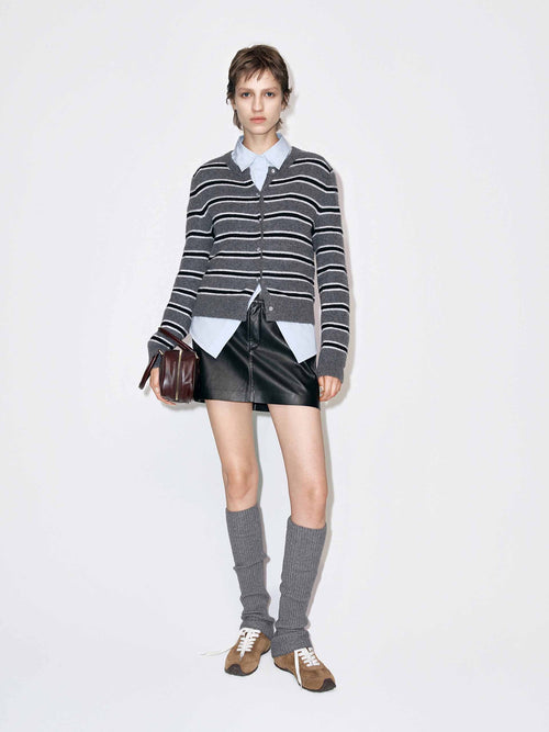 Black Mini Leather Skirt