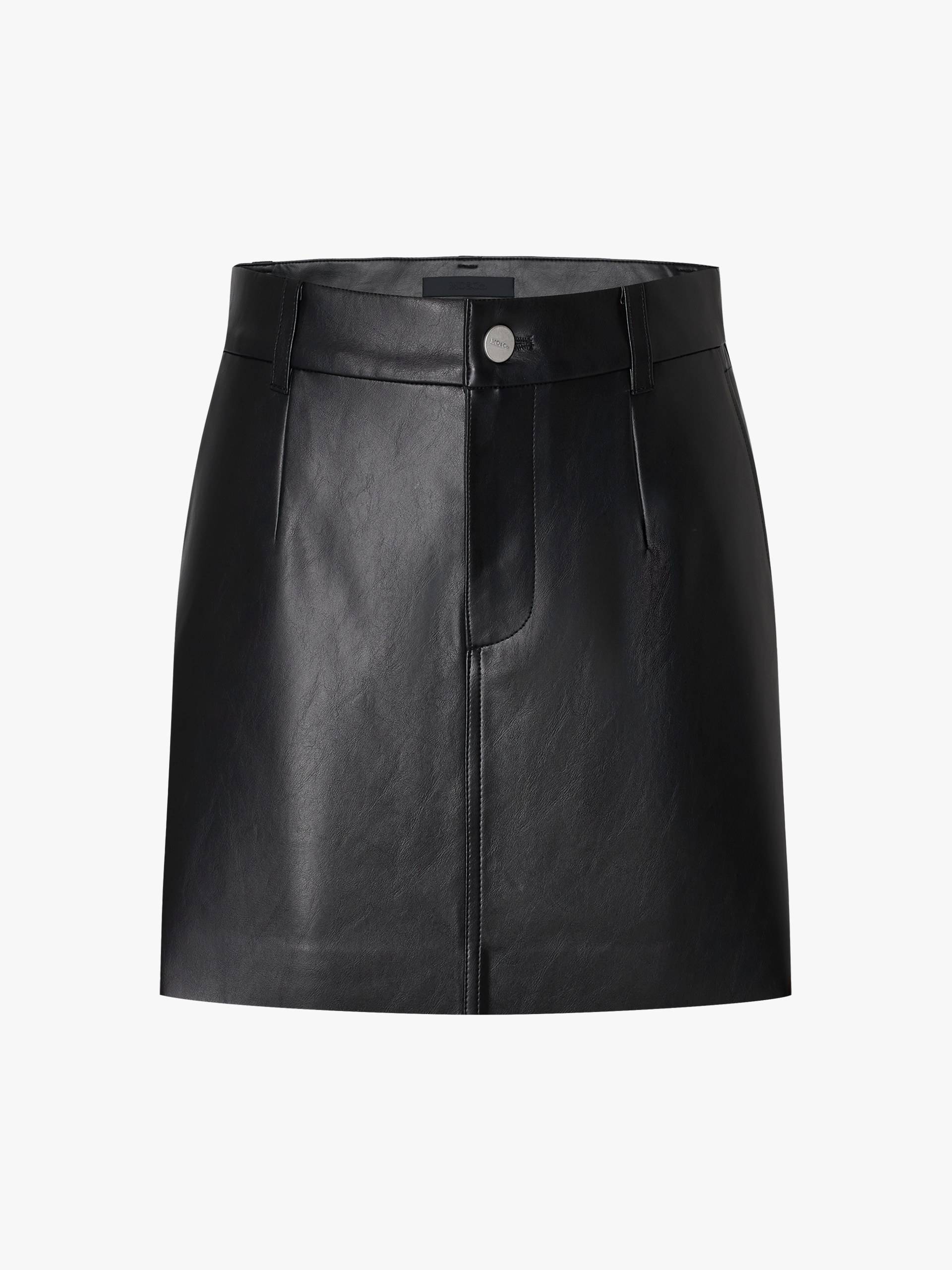 Black Mini Leather Skirt