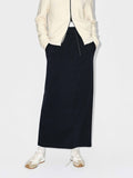 Back Slit Drawstring Skirt