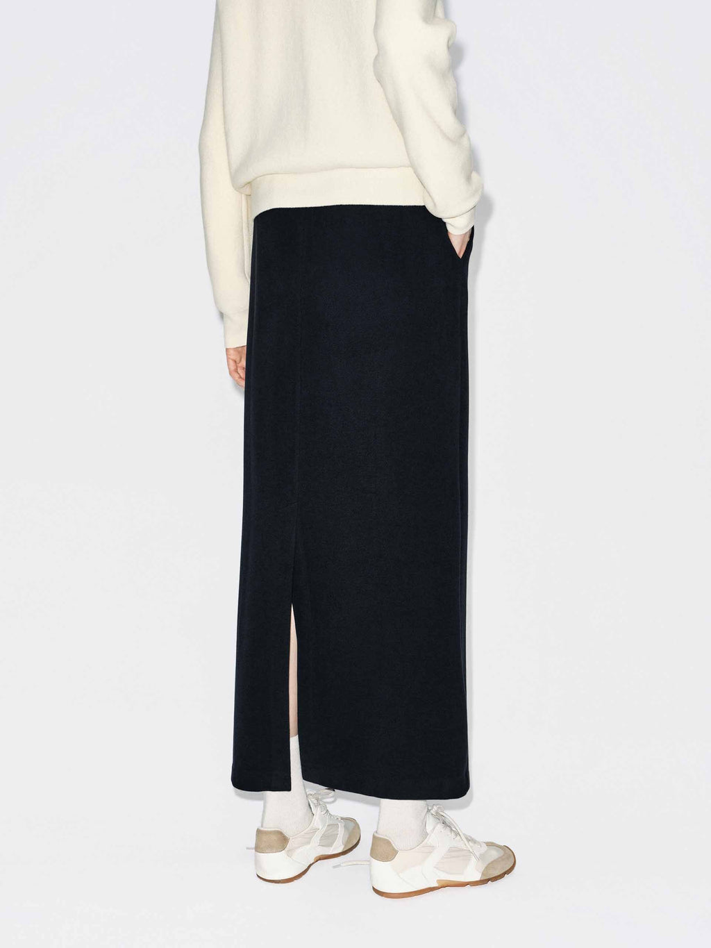 Back Slit Drawstring Skirt