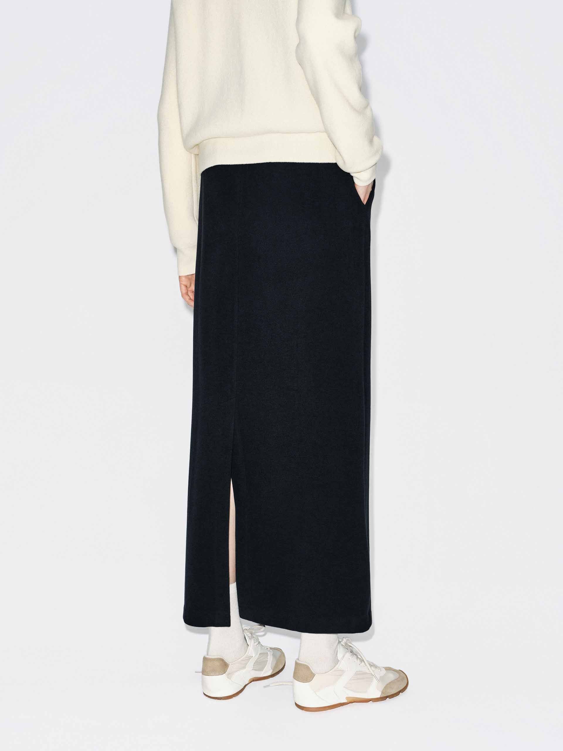 Back Slit Drawstring Skirt
