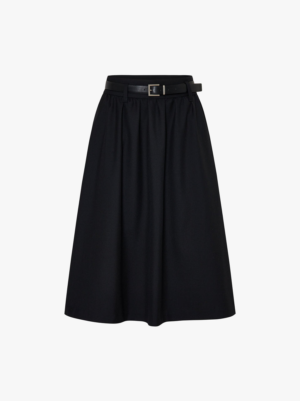 Included Belt Pleated Skirt