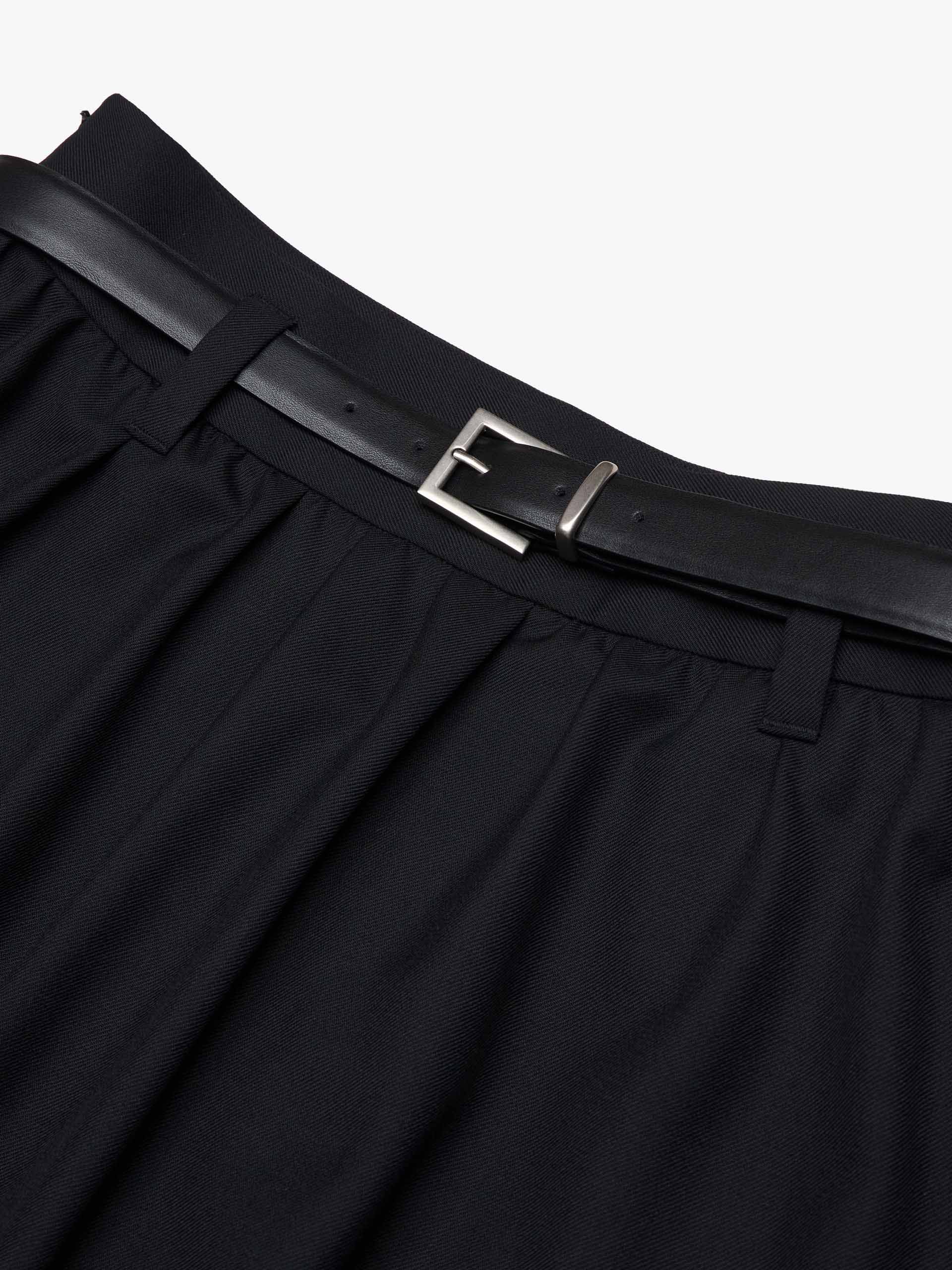 Included Belt Pleated Skirt