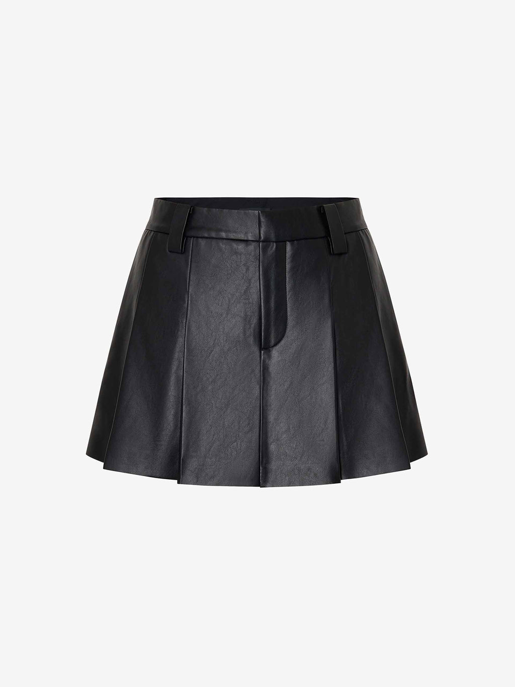 Soft Leather Pleated Skort