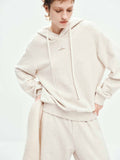 Drawstring Hooded Cotton Sweatshirt