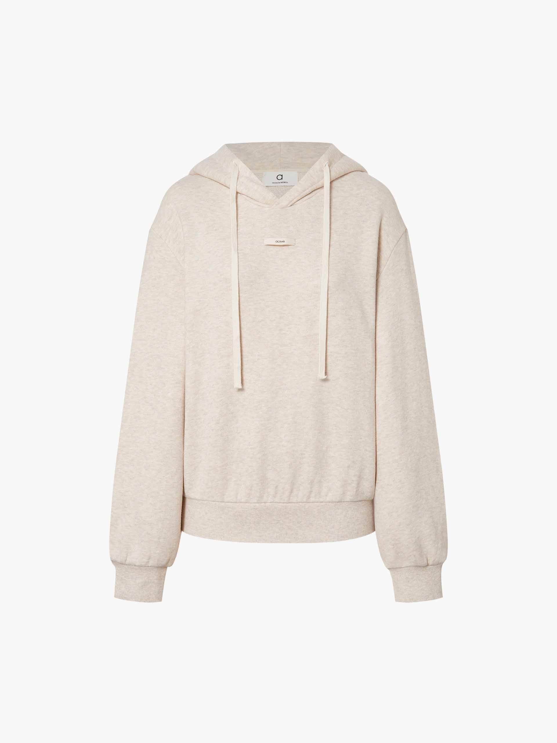 Drawstring Hooded Cotton Sweatshirt