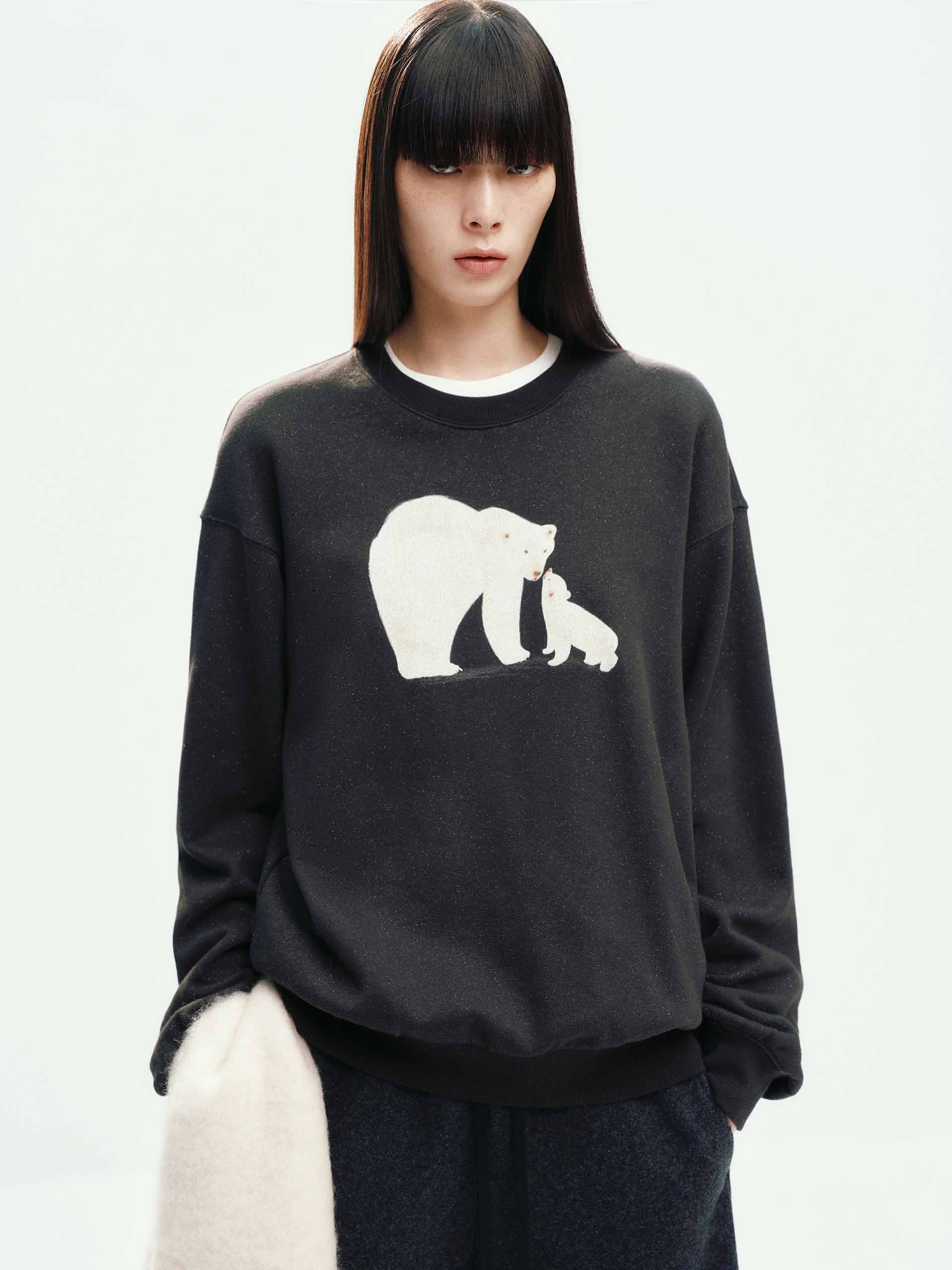 Polar Bear Pattern Sweatshirt