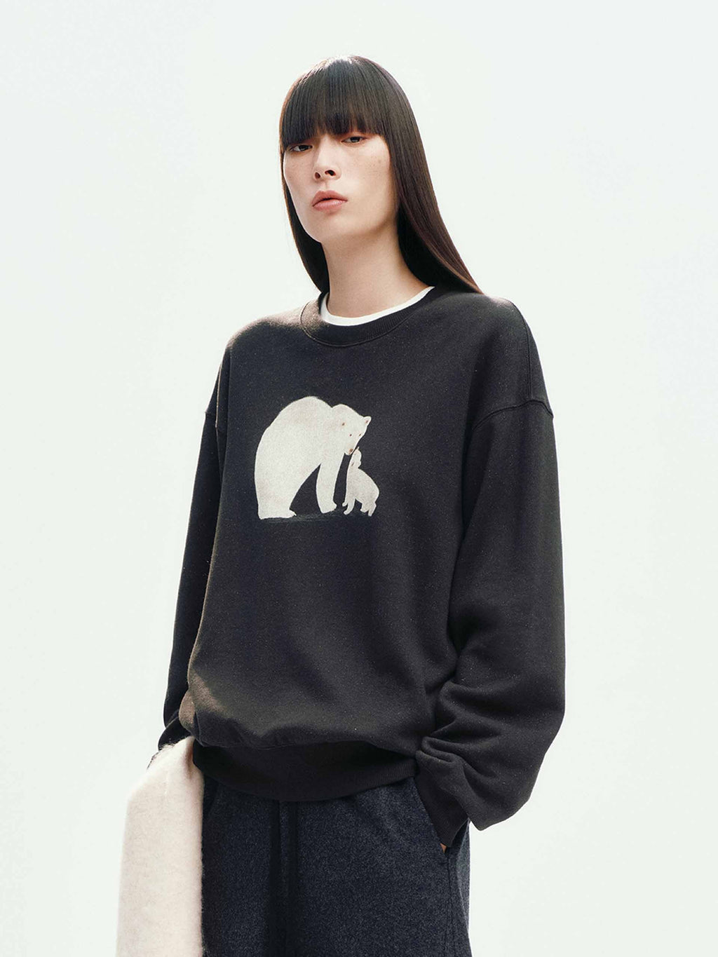 Polar Bear Pattern Sweatshirt