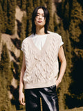 Sleeveless Cable Knitted Top