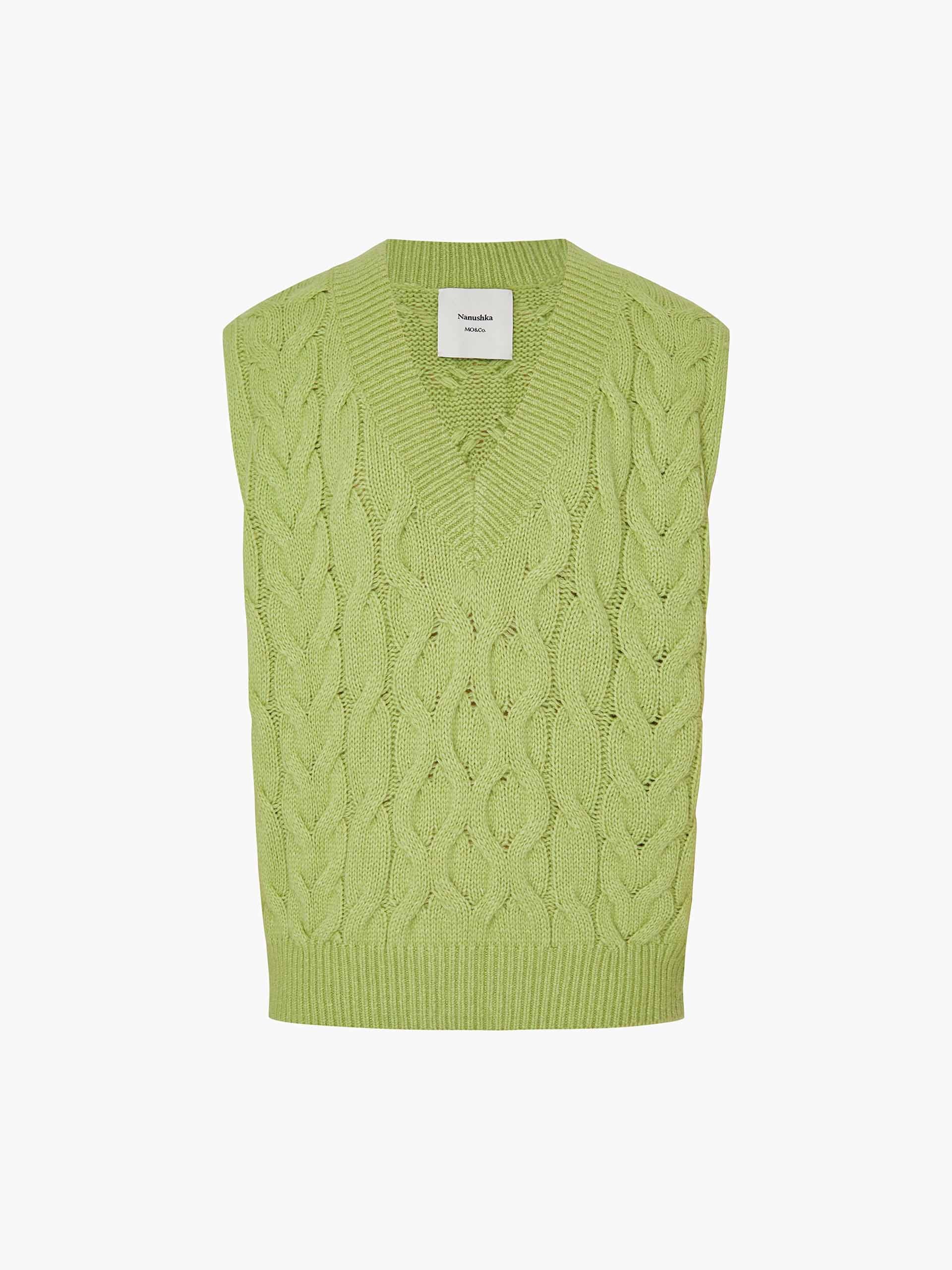 Sleeveless Cable Knitted Top